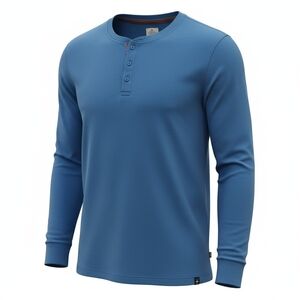 Copper & Oak -NWOT Blue Or Gray Long Sleeve Henley, Lite Weight Sweatshirt XXL